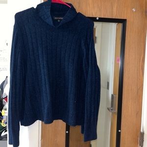 Navy blue mock neck sweater